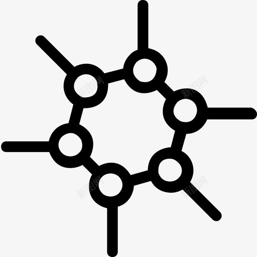 分子原子电子图标svg_新图网 https://ixintu.com 分子 分子键 原子 电子 科学 科学和技术线图标