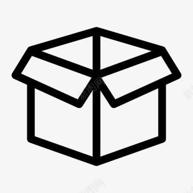 立方体盒子交付打开图标图标