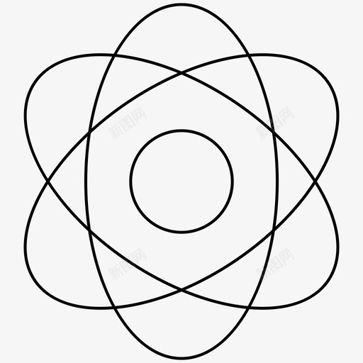 原子化学物理图标svg_新图网 https://ixintu.com 化学 原子 教育 物理