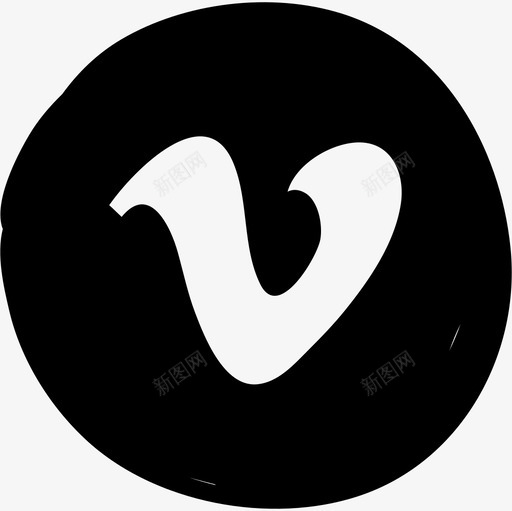 Vimeo徽标手绘web应用程序图标svg_新图网 https://ixintu.com Vimeo徽标 手绘web应用程序