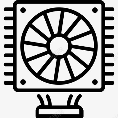 风扇电脑冷却器图标图标