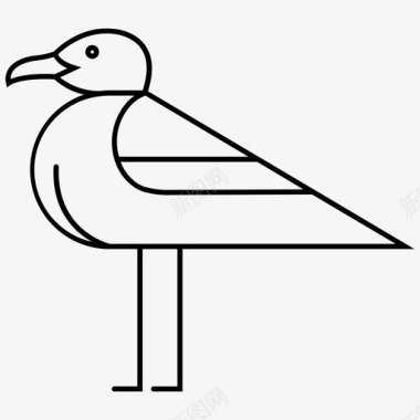 海鸥鸟苍蝇图标图标