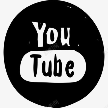 YouTube徽标手绘web应用程序图标图标