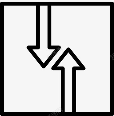 双向交通标志smashicons交通标志轮廓图标图标