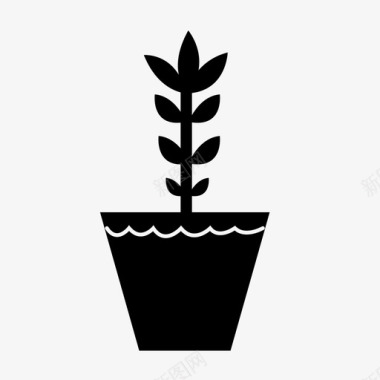 植物植物生长盆栽植物图标图标