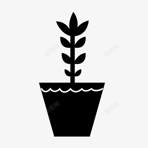 植物植物生长盆栽植物图标svg_新图网 https://ixintu.com 植物 植物生长 盆栽植物 芽