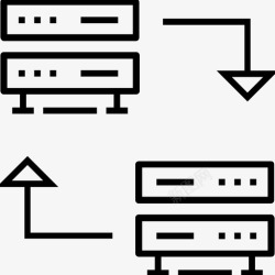 客户机数据交换备份客户机服务器图标高清图片