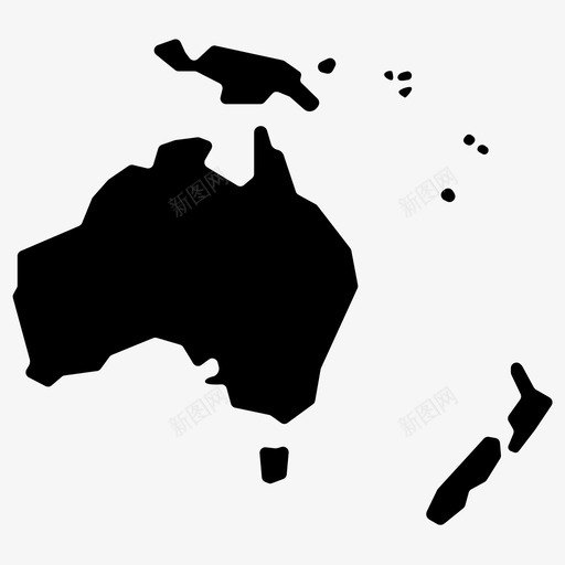 澳大利亚大陆国家图标svg_新图网 https://ixintu.com 世界 国家 地理 大陆 澳大利亚