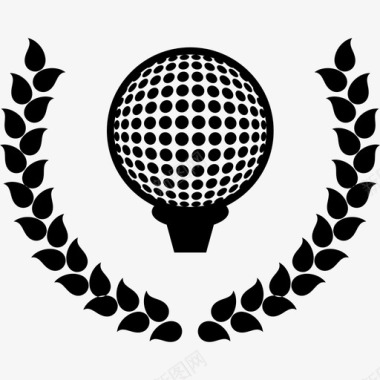 高尔夫冠军花环桂冠劳伦图标图标