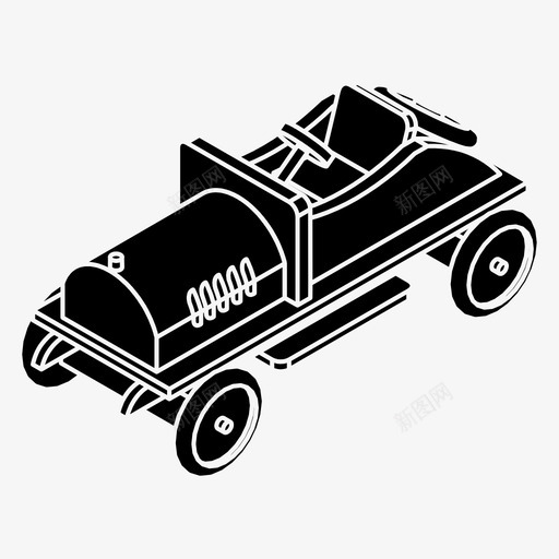 玩具车游戏比赛图标svg_新图网 https://ixintu.com 复古 比赛 游戏 玩具车 赛车