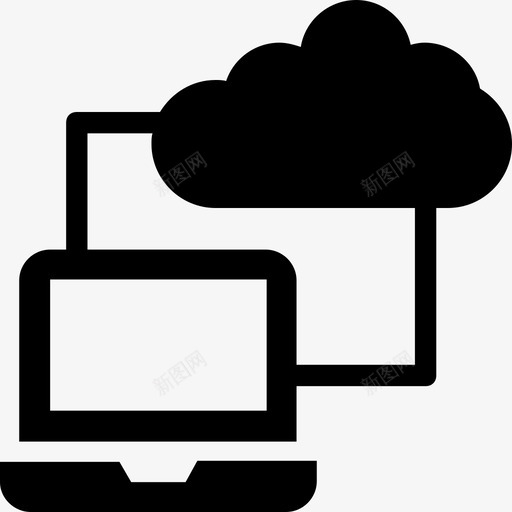 云计算笔记本电脑macbook图标svg_新图网 https://ixintu.com macbook 云计算 笔记本电脑 网络和通信实心图标