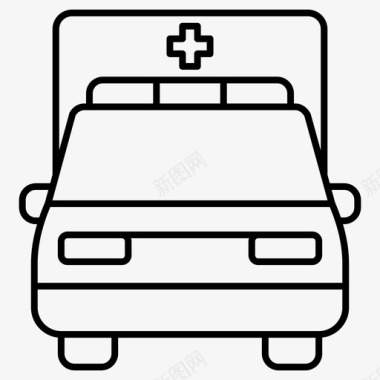 汽车十字架医药图标图标
