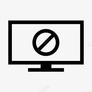 禁止电视屏幕电视错误图标图标