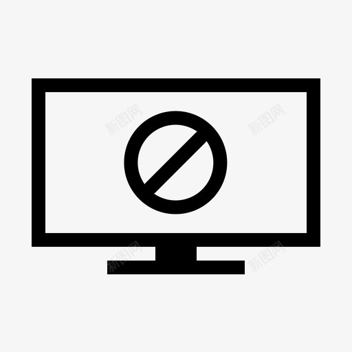 禁止电视屏幕电视错误图标svg_新图网 https://ixintu.com 电视 电视屏幕图标 禁止电视屏幕 错误
