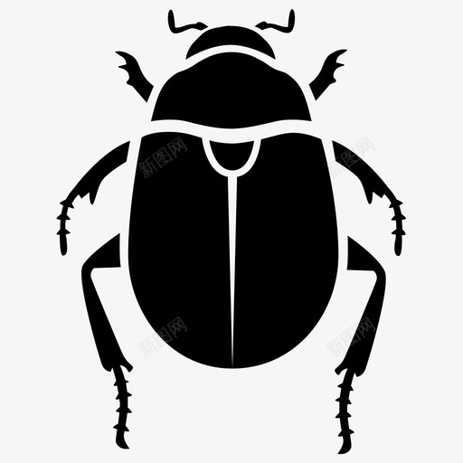 金龟子臭虫粪图标svg_新图网 https://ixintu.com 埃及 昆虫 粪 臭虫 金龟子