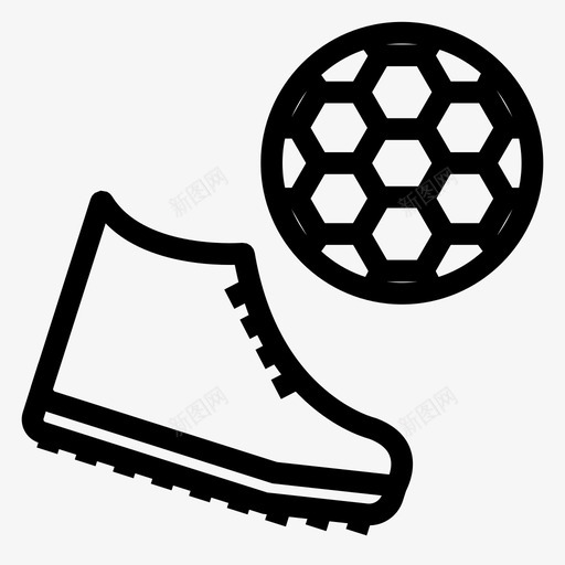 足球游戏体育健身线图标svg_新图网 https://ixintu.com 体育健身线图标 游戏 足球