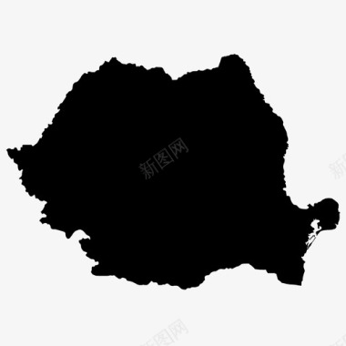 罗马尼亚地图国家东部图标图标