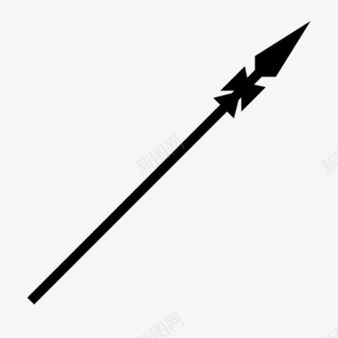 土著矛战斗锋利图标图标