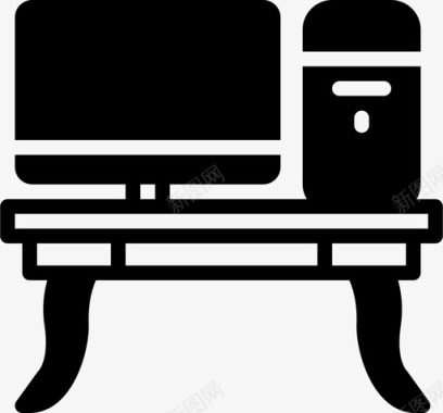 办公桌个人物品家具图标图标