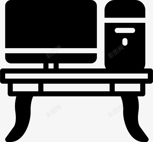 办公桌个人物品家具图标svg_新图网 https://ixintu.com smashicons家庭2个实心 个人物品 办公桌 家具 家用
