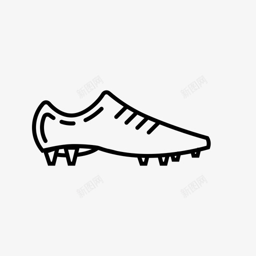 足球鞋游戏鞋图标svg_新图网 https://ixintu.com 游戏 足球矢量图标集 足球鞋 运动 鞋