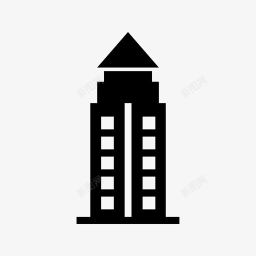 公寓建筑住宅楼图标svg_新图网 https://ixintu.com 住宅楼 公寓 建筑 线图标 高层建筑