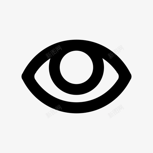 眼睛观察看到图标svg_新图网 https://ixintu.com 实线图标 显示 监督 看到 眼睛 观察