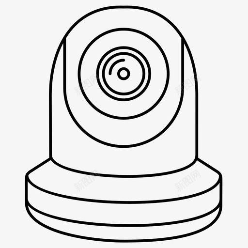 安全摄像头ipwifi图标svg_新图网 https://ixintu.com ip wifi 安全摄像头 无线