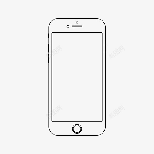 iphone7苹果智能手机图标svg_新图网 https://ixintu.com iphone7 智能手机 苹果