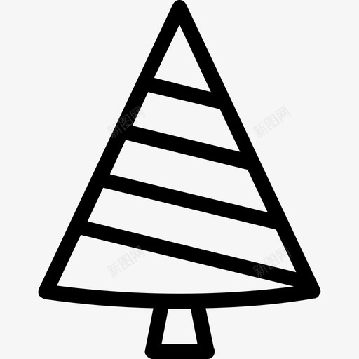 圣诞树冷杉树自然图标svg_新图网 https://ixintu.com 冷杉树 圣诞树 松树 派对和庆祝线图标 自然