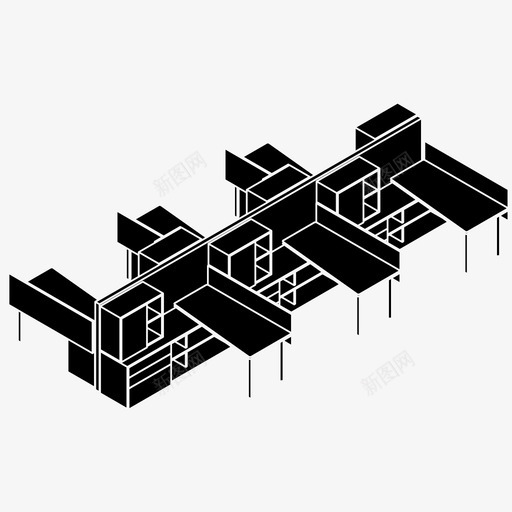 工作空间商务办公桌图标svg_新图网 https://ixintu.com 办公室 办公桌 商务 团队 工作空间 开放式办公室