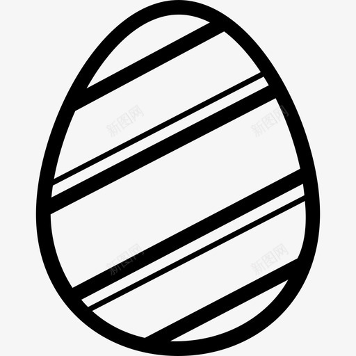 条纹蛋巧克力对角线图标svg_新图网 https://ixintu.com 复活节 对角线 巧克力 条纹蛋