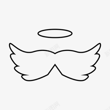 天使的翅膀鸟鸟的翅膀图标图标