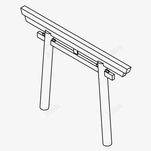 东丽入口大门图标svg_新图网 https://ixintu.com 东丽 入口 大门 日本细木工 神社 神道门