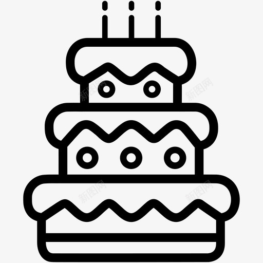 生日蛋糕庆祝甜点图标svg_新图网 https://ixintu.com 厨房 庆祝 甜点 生日蛋糕 聚会 食物