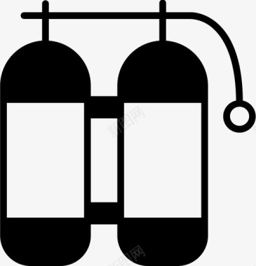 潜水瓶氧气水肺图标图标