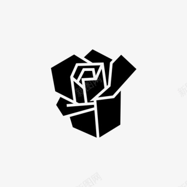 玫瑰花植物图标图标