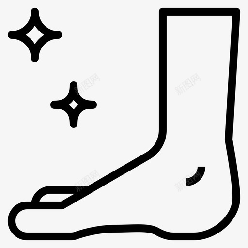 清洁足部脚踝脚跟图标svg_新图网 https://ixintu.com 关节 清洁足部 清洗 细胞和器官 脚跟 脚踝