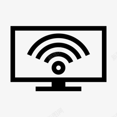 电视屏幕wifi信号电视电视屏幕图标图标