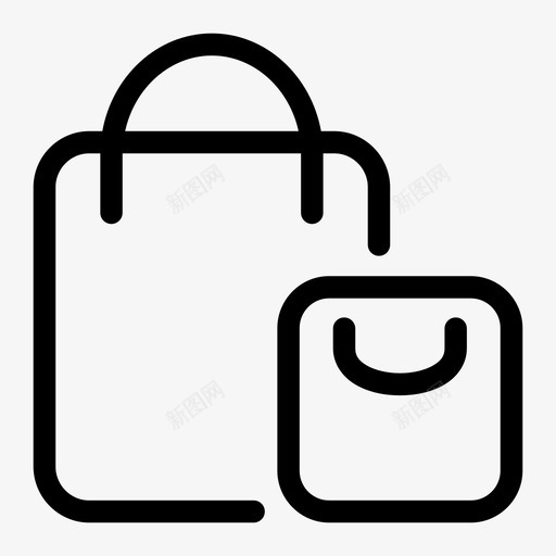 购物袋图标svg_新图网 https://ixintu.com 购物袋