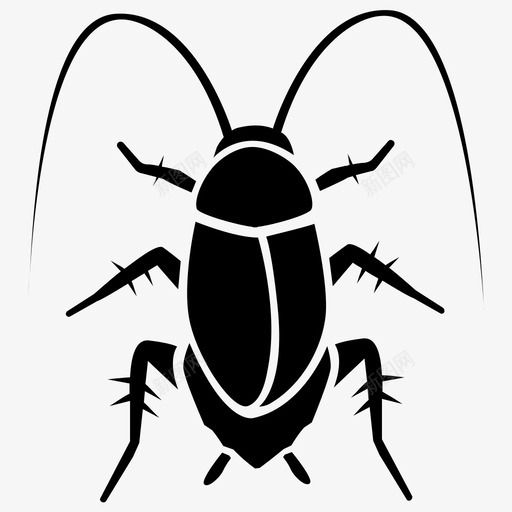 蟑螂控制灭虫图标svg_新图网 https://ixintu.com 害虫 控制 昆虫 灭虫 蟑螂