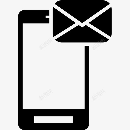 手机信件智能手机图标svg_新图网 https://ixintu.com 信件 手机 智能手机 短信