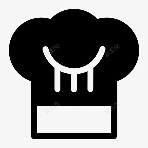 厨师帽图标svg_新图网 https://ixintu.com 厨师帽