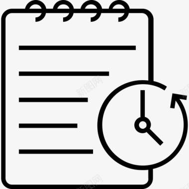 计时器截止日期笔记本图标图标