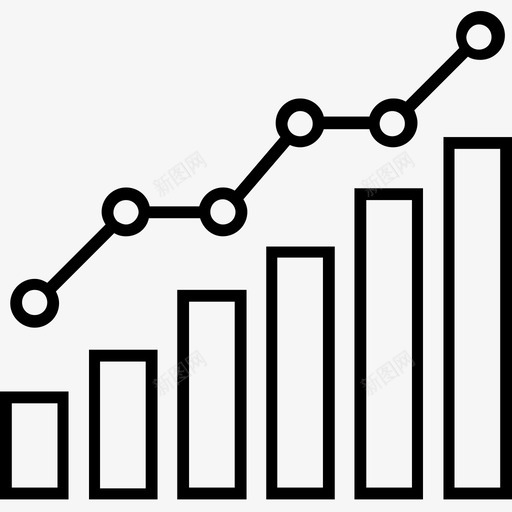 利润增长投资图标svg_新图网 https://ixintu.com 600个金融平面线图标 利润 增长 投资 折线图 进度