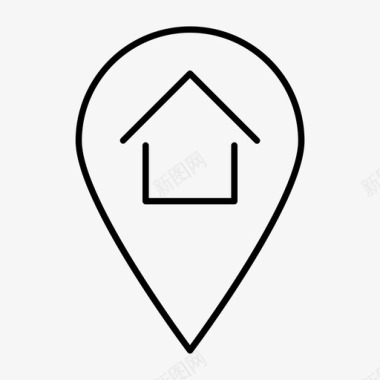 主地图图钉房屋导航图标图标