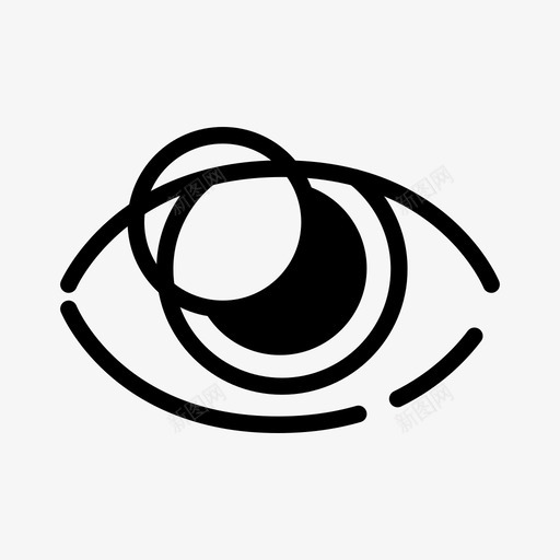 眼睛隐形眼镜并置图标svg_新图网 https://ixintu.com 并置 看见 眼睛 视力 隐形眼镜