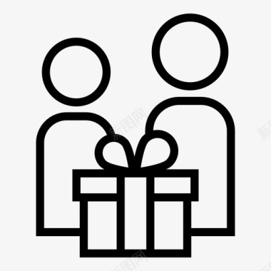 礼物情侣礼盒图标图标