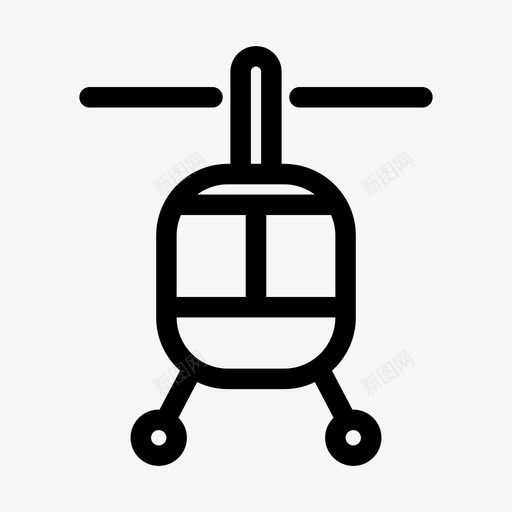 直升机旋翼机运输图标svg_新图网 https://ixintu.com 旋翼机 直升机 运输