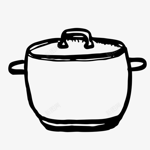 锅烹饪菜肴图标svg_新图网 https://ixintu.com 我的妻子收藏 手绘 烹饪 素描 菜肴 锅